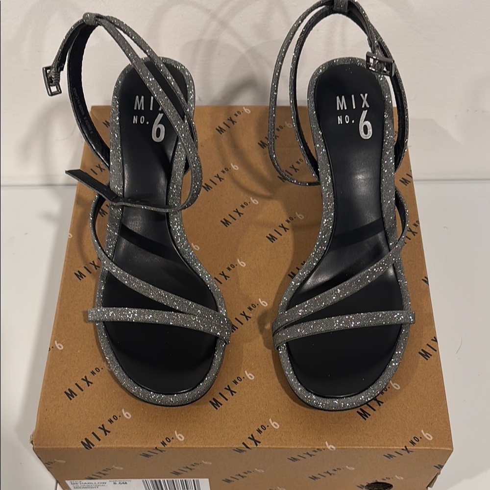 Mix No. 6 Women's Glittery Black Sandals